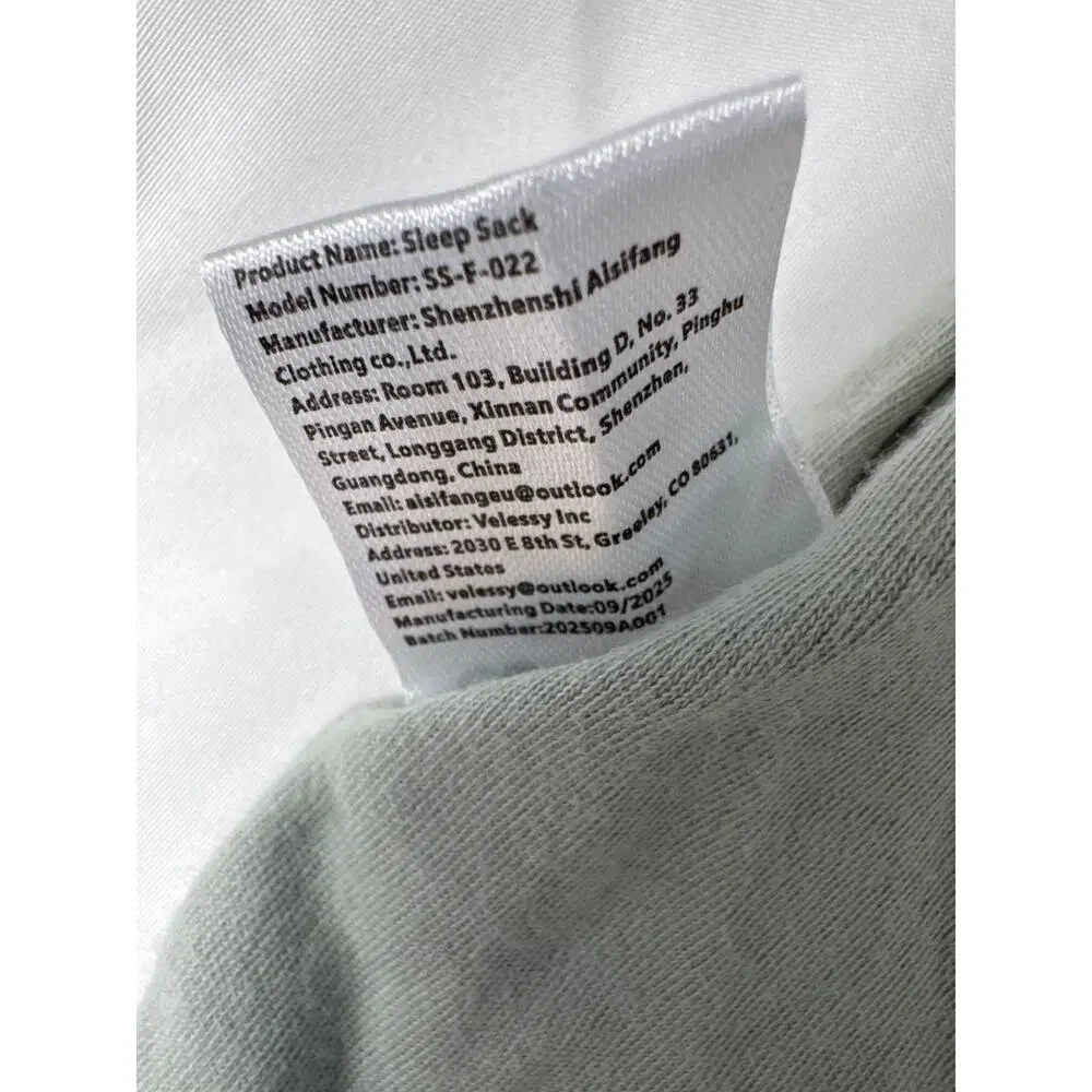 lot of 3 Yoofoss sleep sack leaves print and solid green 0-6m organic cotton